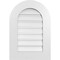 Ekena Millwork Round Top Surface Mount PVC Gable Vent: Functional, w/ 3-1/2"W x 1"P Standard Frame, 18"W x 26"H GVPRT18X2601SF - alternate 1